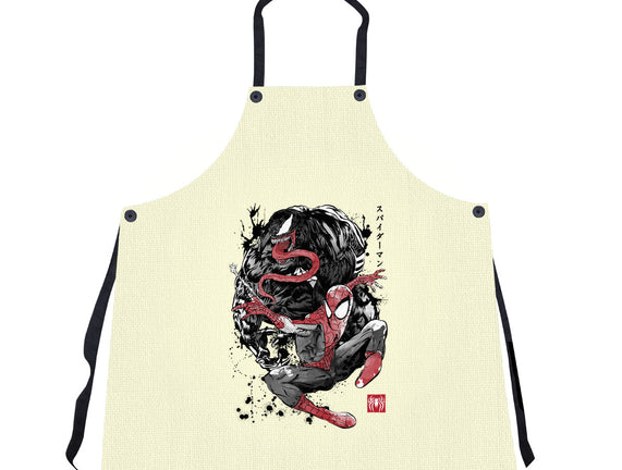The Spider And The Symbiote Sumi-e