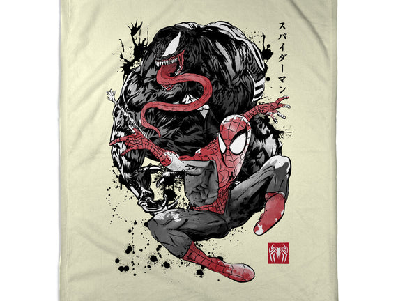 The Spider And The Symbiote Sumi-e