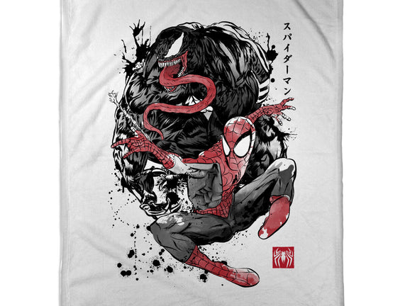 The Spider And The Symbiote Sumi-e