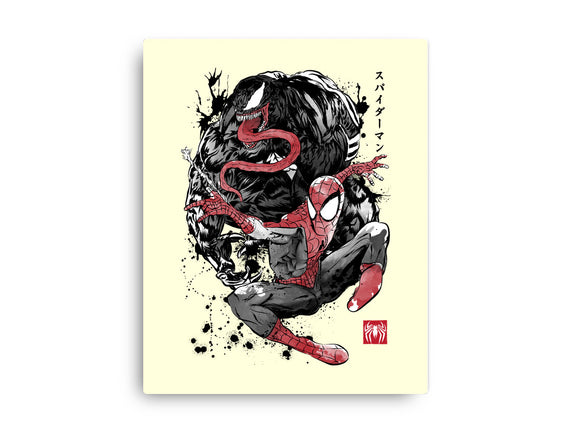 The Spider And The Symbiote Sumi-e