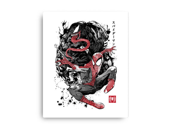 The Spider And The Symbiote Sumi-e