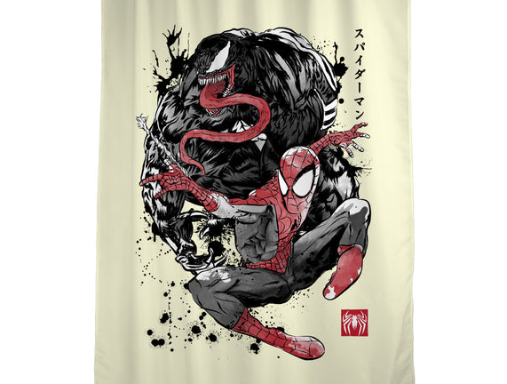 The Spider And The Symbiote Sumi-e