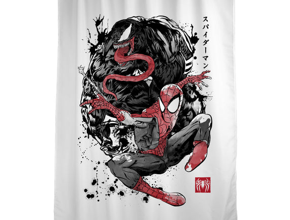 The Spider And The Symbiote Sumi-e