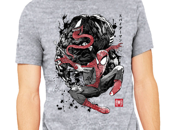 The Spider And The Symbiote Sumi-e