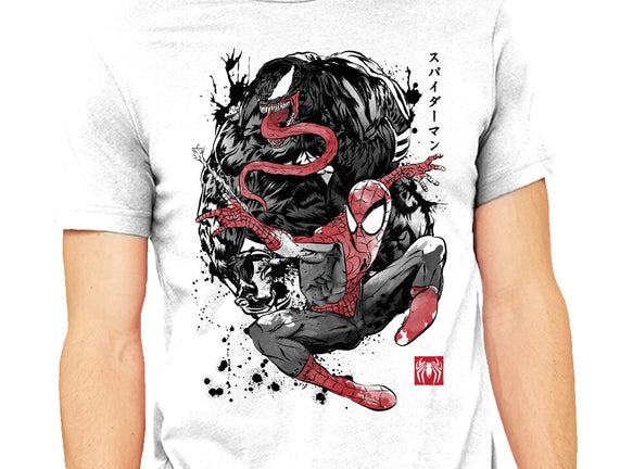 The Spider And The Symbiote Sumi-e