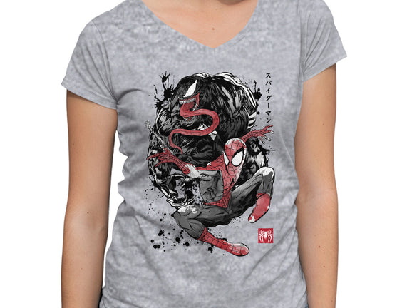 The Spider And The Symbiote Sumi-e