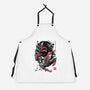 The Spider And The Symbiote Sumi-e-Unisex-Kitchen-Apron-DrMonekers