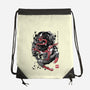 The Spider And The Symbiote Sumi-e-None-Drawstring-Bag-DrMonekers