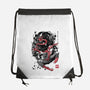 The Spider And The Symbiote Sumi-e-None-Drawstring-Bag-DrMonekers
