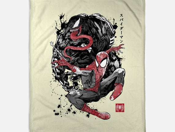 The Spider And The Symbiote Sumi-e
