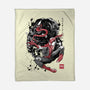 The Spider And The Symbiote Sumi-e-None-Fleece-Blanket-DrMonekers