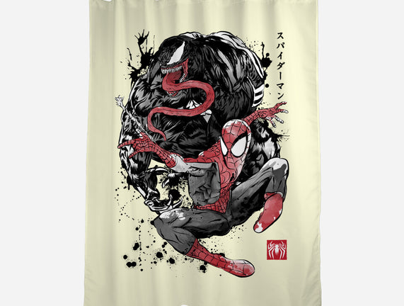 The Spider And The Symbiote Sumi-e