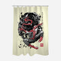 The Spider And The Symbiote Sumi-e-None-Polyester-Shower Curtain-DrMonekers