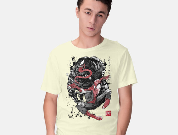 The Spider And The Symbiote Sumi-e