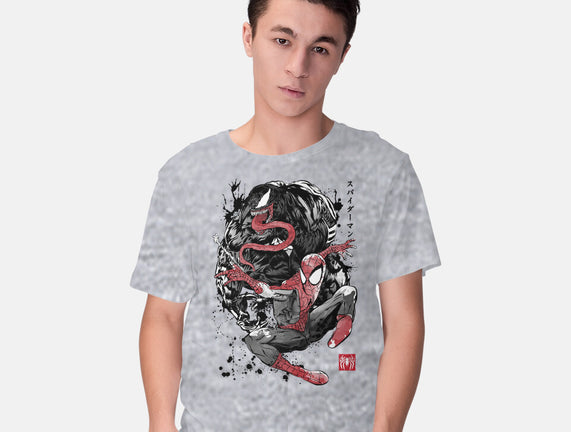 The Spider And The Symbiote Sumi-e