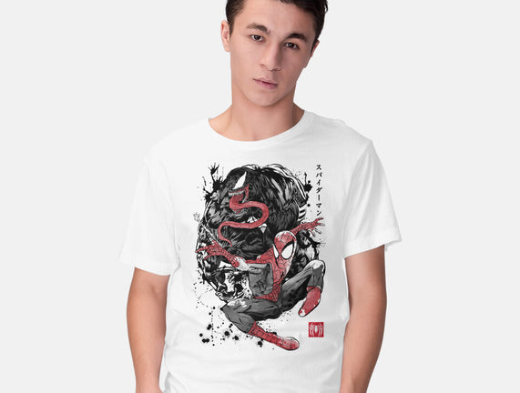 The Spider And The Symbiote Sumi-e