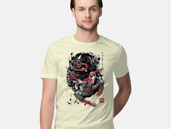 The Spider And The Symbiote Sumi-e