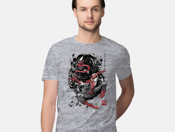 The Spider And The Symbiote Sumi-e