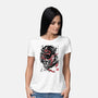 The Spider And The Symbiote Sumi-e-Womens-Basic-Tee-DrMonekers