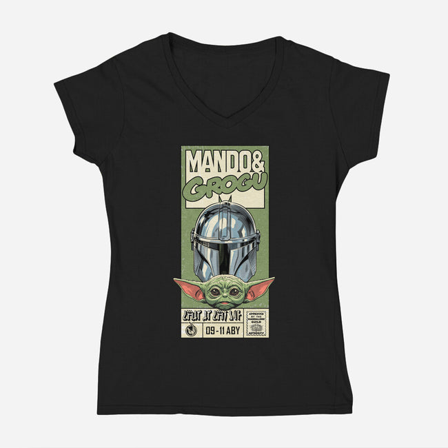Mandalore Approved-Womens-V-Neck-Tee-CappO