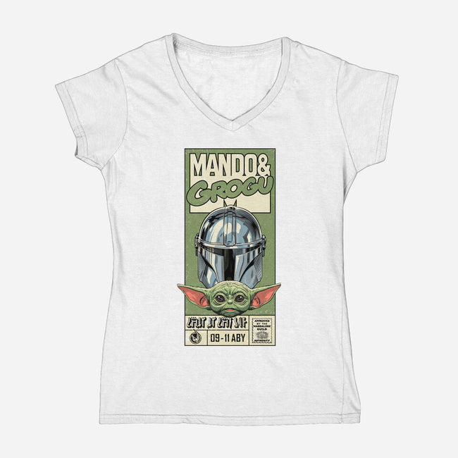 Mandalore Approved-Womens-V-Neck-Tee-CappO