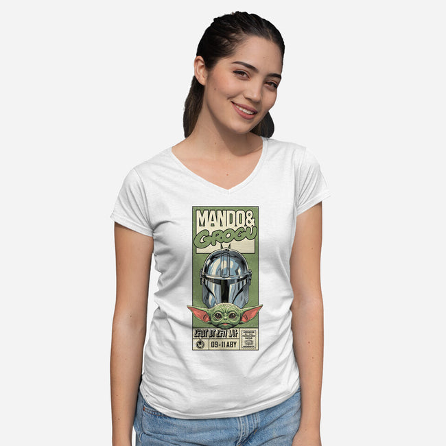 Mandalore Approved-Womens-V-Neck-Tee-CappO