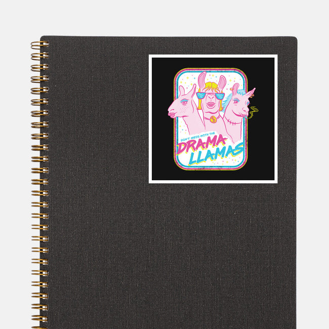 Drama Llamas-None-Glossy-Sticker-hbdesign