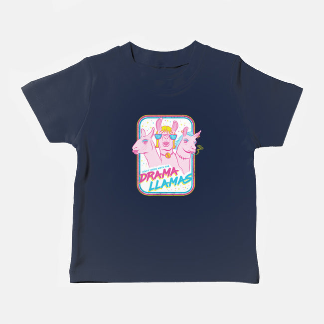 Drama Llamas-Baby-Basic-Tee-hbdesign