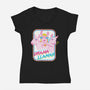 Drama Llamas-Womens-V-Neck-Tee-hbdesign