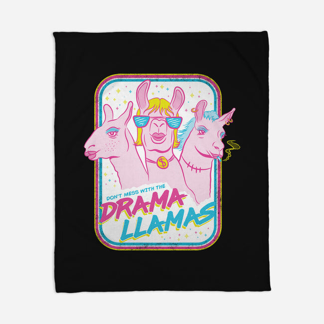 Drama Llamas-None-Fleece-Blanket-hbdesign