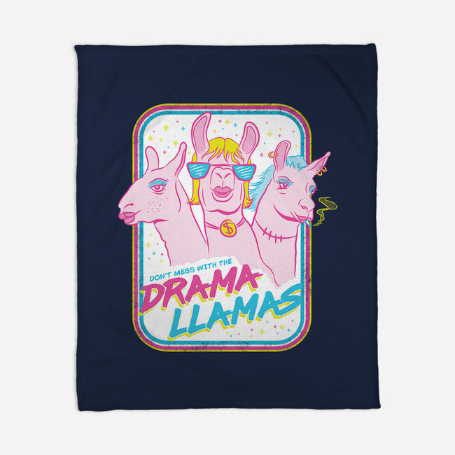Drama Llamas-None-Fleece-Blanket-hbdesign