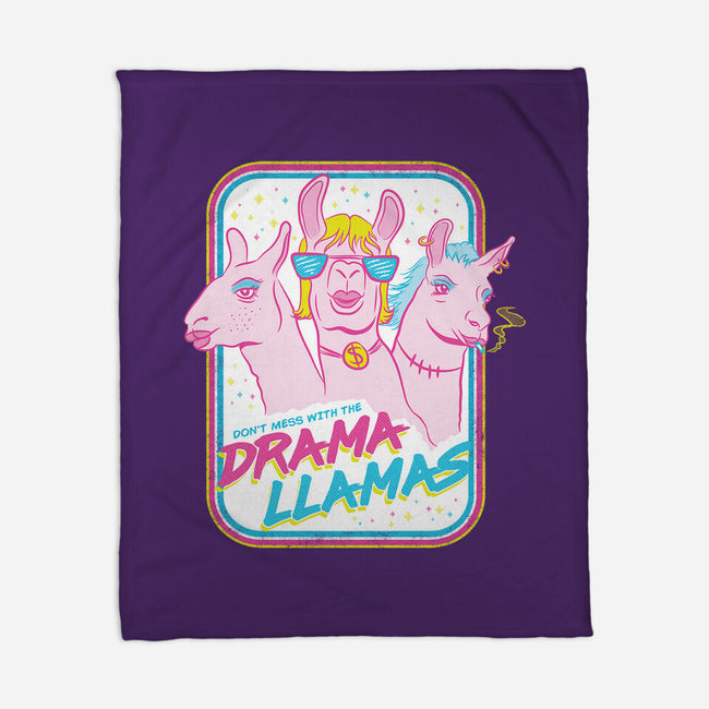 Drama Llamas-None-Fleece-Blanket-hbdesign