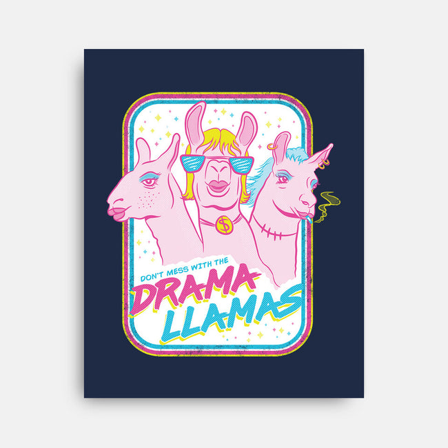 Drama Llamas-None-Stretched-Canvas-hbdesign