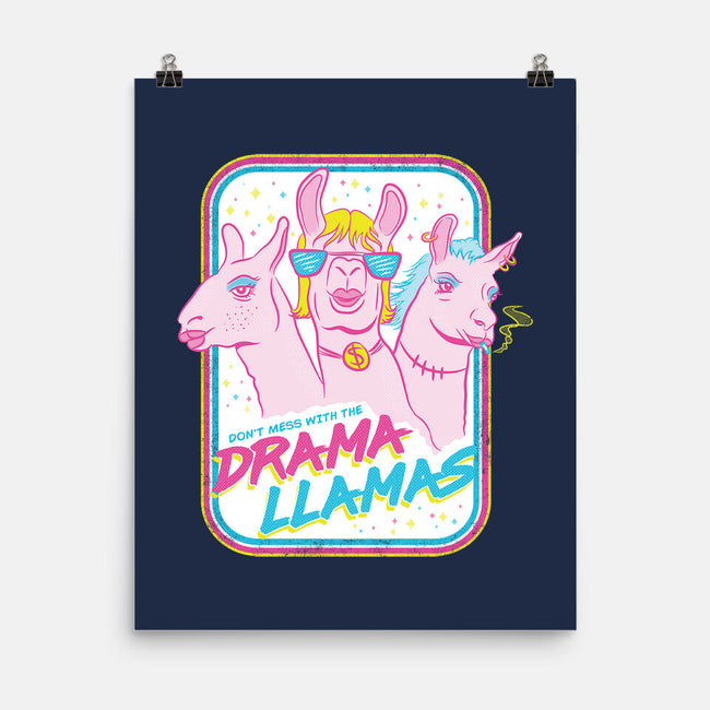 Drama Llamas-None-Matte-Poster-hbdesign