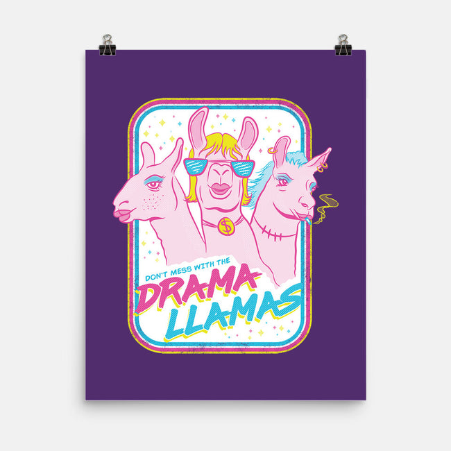 Drama Llamas-None-Matte-Poster-hbdesign