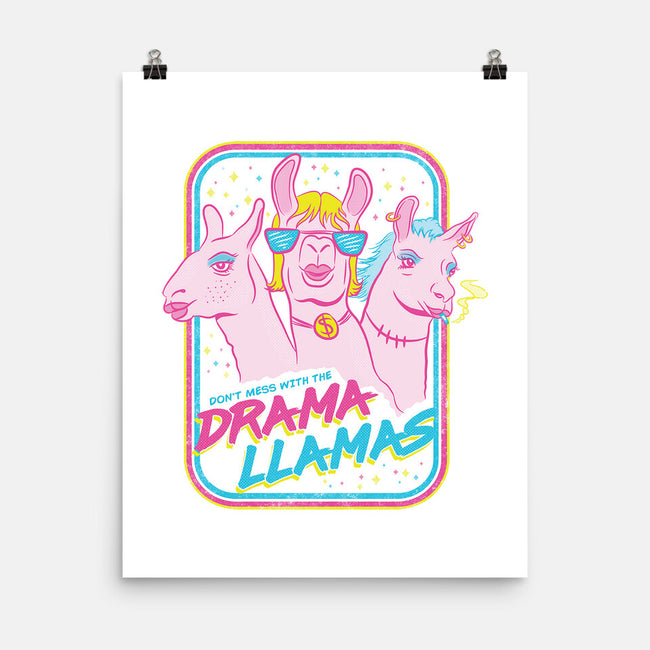 Drama Llamas-None-Matte-Poster-hbdesign