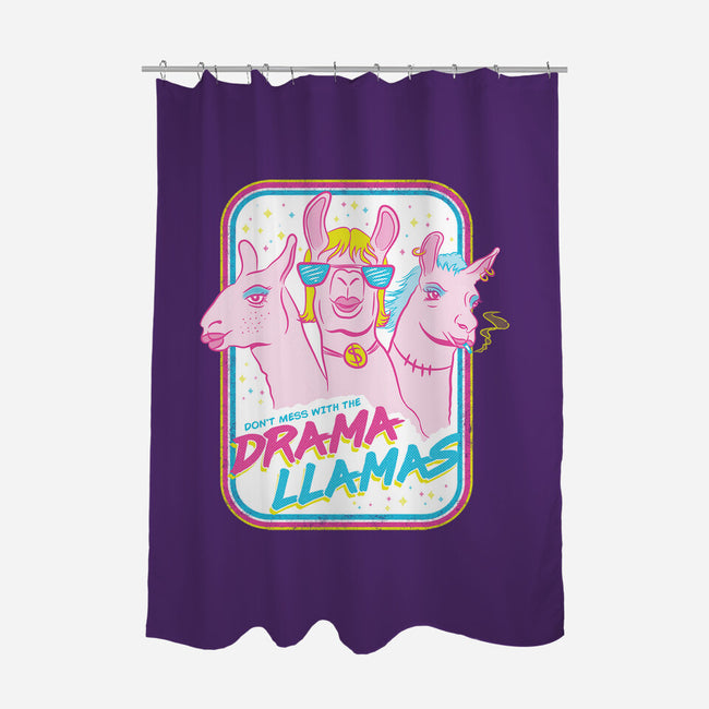 Drama Llamas-None-Polyester-Shower Curtain-hbdesign