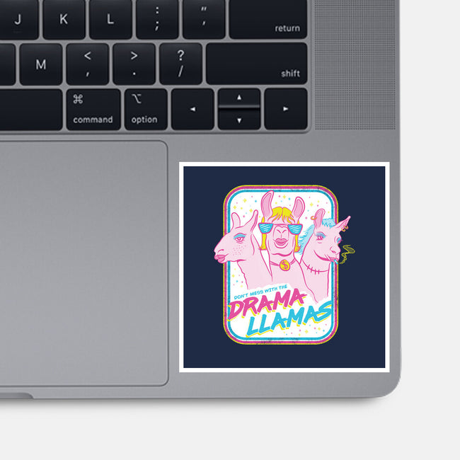 Drama Llamas-None-Glossy-Sticker-hbdesign