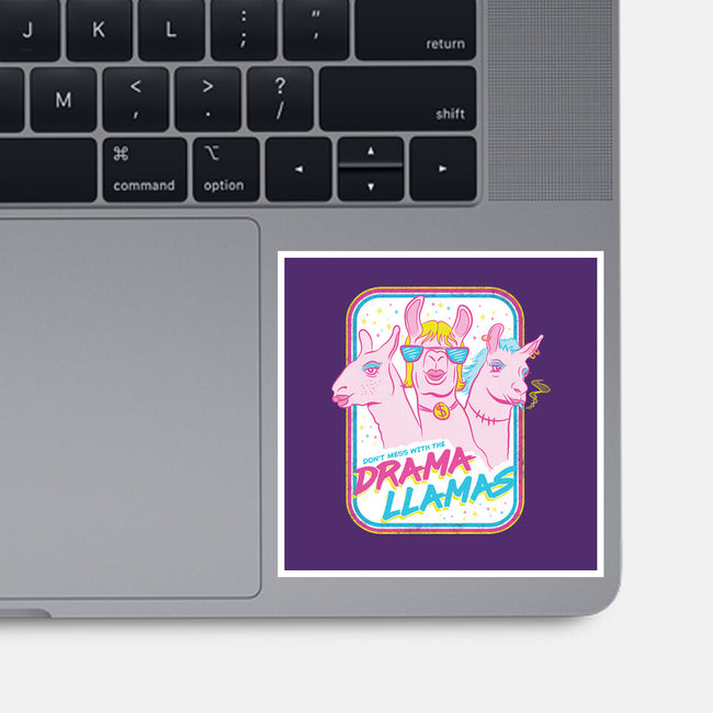 Drama Llamas-None-Glossy-Sticker-hbdesign