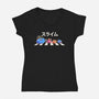 The Slimes-Womens-V-Neck-Tee-2DFeer