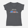 The Slimes-Womens-V-Neck-Tee-2DFeer