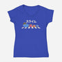 The Slimes-Womens-V-Neck-Tee-2DFeer