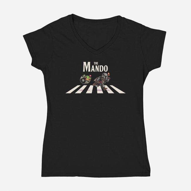 The Mando-Womens-V-Neck-Tee-2DFeer