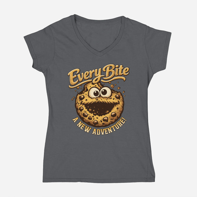 Every Bite-Womens-V-Neck-Tee-OPIPPI