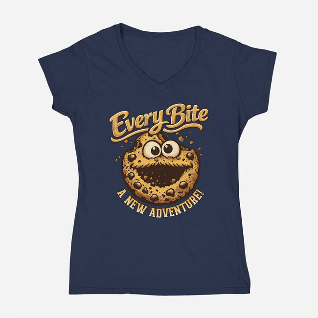 Every Bite-Womens-V-Neck-Tee-OPIPPI