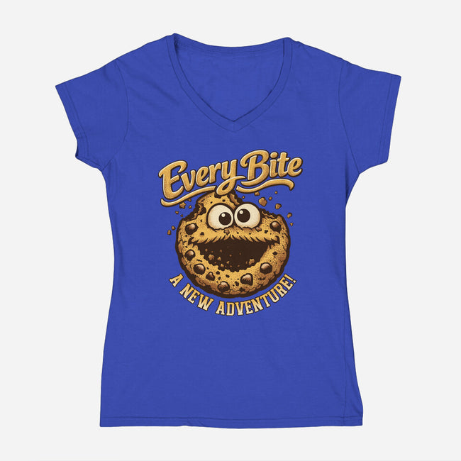 Every Bite-Womens-V-Neck-Tee-OPIPPI
