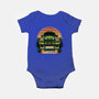 Dino Hunting Sunset-Baby-Basic-Onesie-glitchygorilla