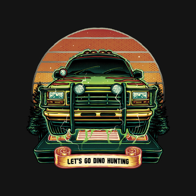 Dino Hunting Sunset-Unisex-Basic-Tee-glitchygorilla