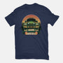 Dino Hunting Sunset-Unisex-Basic-Tee-glitchygorilla