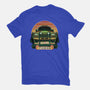 Dino Hunting Sunset-Youth-Basic-Tee-glitchygorilla